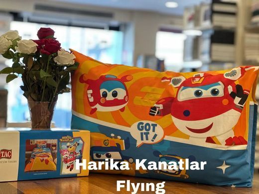 Фото Постільна білизна TAC Disney 100% Бавовна Harika kanatlar Flying простирадло на гумці p-60320224