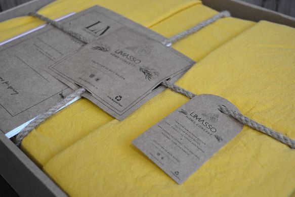 Фото Комплект постельного белья Limasso Stonewashed Вареный Хлопок Lemonade
