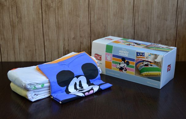 Фото Постільна білизна TAC Disney Mickey Mouse Rainbow Ranforce Ранфорс 100% Бавовна 31856