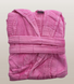 Фото №2 з 3 товару Жіночий короткий халат з каптуром велюр/махра 100%бавовна Gursan Рожевий