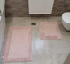 Фото №1 з 5 товару Набір килимків у ванну 100% Бавовна Mosso Рожева Пудра