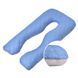 Фото №1 з 6 товару Стьобана наволочка на подушку для вагітних Ideia Comfortable U-Shaped Сірий-джинс 8-30029*001