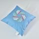 Фото №3 з 5 товару Декоративна подушка з вишивкою Ideia Rain Simplicity Блакитна