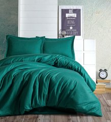 Фото Комплект постельного белья Sateen Stripe Cotton Box Petro Зеленый
