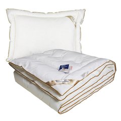 Фото Набор одеяло искусственный лебяжий пух/тик и подушка Golden Swan Руно (теплое)
