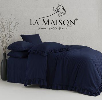 Фото Комплект постільної білизни La Maison Stonewashed Weens Indigo Варена Бавовна 41152