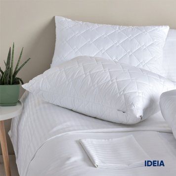 Фото Набір з двох класичних подушок на блискавці Ideia Standart Plus Білий 8-32959