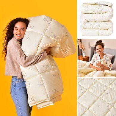 Фото Зимова вовняна ковдра Wool Sei Design 300г Молочна 8-35707*001