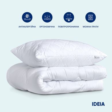 Фото Набір з двох класичних подушок на блискавці Ideia Standart Plus Білий