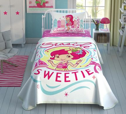 Фото Комплект постельного белья с пике TAC Disney Strawberry Shortcake Seaside