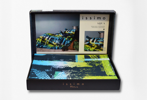 Фото Комплект постельного белья Issimo Digital Satin Aqua