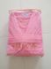 Фото №2 из 4 товара Женский махровый халат шалевый 100% хлопок Pembe Розовый