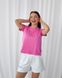 Фото №2 з 10 товару Базова жіноча футболка 100% Бавовна Рожева 049/21 Рожевий