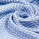 Фото №3 з 4 товару Бавовняний плед-покривало Love You Zigzag Блакитний зигзаг