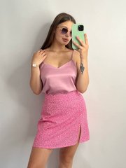Фото Розовая мини юбка из софта