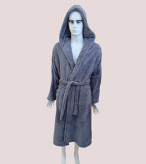 Фото Чоловічий халат з каптуром Welsoft Zeron Сірий