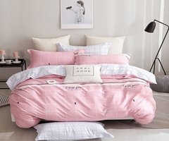 Фото Комплект постельного белья Розовая клеточка Selena Бязь Люкс 100605