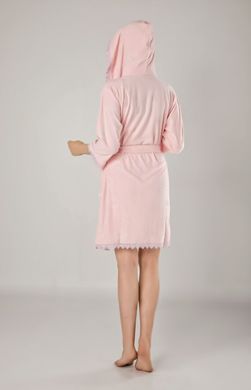 Фото Жіночий короткий бамбуковий халат з сердечками Nusa 17029 Рожевий
