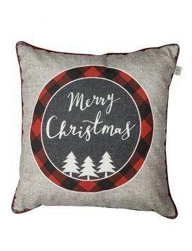 Фото Наволочка декоративная Прованс Merry Christmas Серая