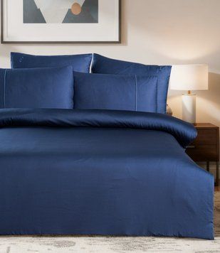 Фото Комплект постільної білизни Charlotte Stripe Satin Indigo хм41204