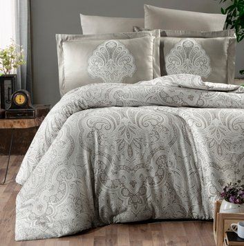 Фото Комплект постільної білизни Сатин Люкс Melina Beige First Сhoice m017487