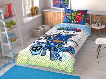 Фото Комплект постільної білизни TAC Disney 100% Бавовна PJ Masks Cek Герої в масках p-60213466