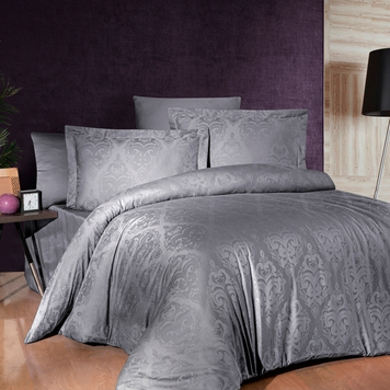 Фото Постельное белье Sofya Quicksilver Jacquard Satin Dark First Choice Сатин Жаккард
