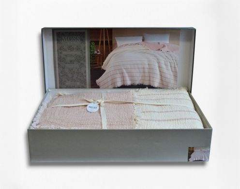 Фото Покривало муслінове Moss Exclusive Muslin Kahve Кавова Смужка 34306