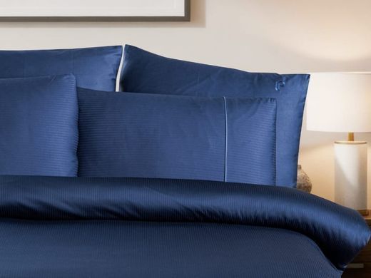 Фото Комплект постільної білизни Charlotte Stripe Satin Indigo хм41204