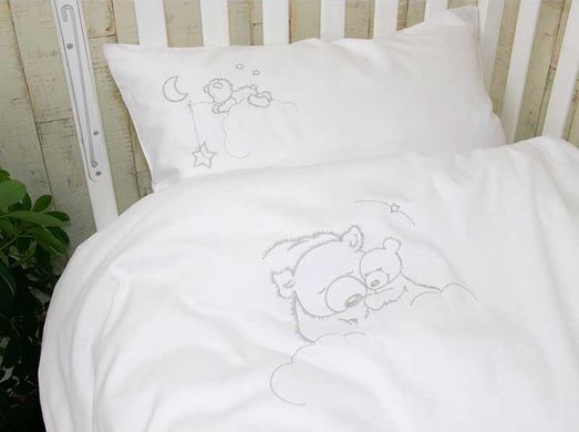 Фото Постельное белье в кроватку Ведмедик Руно Сатин простынь на резинке