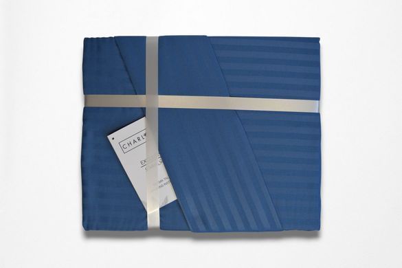 Фото Комплект постільної білизни Charlotte Stripe Satin Indigo хм41204