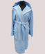 Фото №1 з 4 товару Жіночій махровий халат с каптуром 100% Бавовна Турция Блакитний