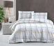 Фото №1 з 2 товару Тепла постільна білизна Фланель Cotton Collection Kare White Cizgili 42032