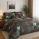 Постільна білизна Полікоттон Green Patch Tartan Півтораспальна