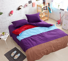 Фото Комплект постельного белья ТМ Tag Ранфорс 100% Хлопок Color Mix Фиолетовый CM-R02