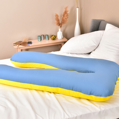 Фото Мультифункціональна подушка для вагітних Ideia Comfortable U-Shaped Жовто-блакитна