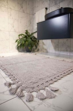 Фото Набір прямокутних килимків у ванну Irya 100% Бавовна Lorna Gri Сірий