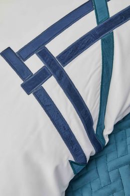 Фото Сатиновое постельное белье с покрывалом Karaca Home Hiedra Zumrut Изумрудное