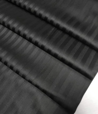 Фото Комплект постільної білизни ТМ Tag Satin Stripe 100% Бавовна Чорний ST-1049 TAG stripe-066