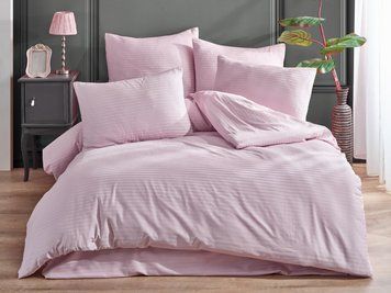 Фото Комплект постільної білизни Charlotte Stripe Satin Pudra хм41217