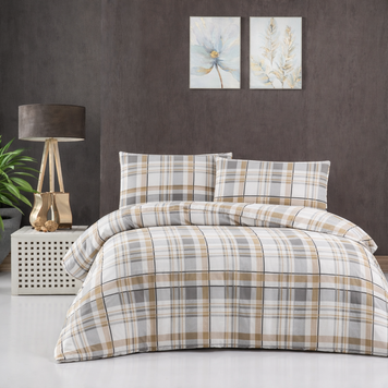 Фото Тепла байкова постільна білизна Фланель Cotton Collection Flanel Beige Classic