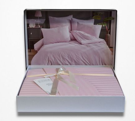 Фото Комплект постільної білизни Charlotte Stripe Satin Pudra хм41217