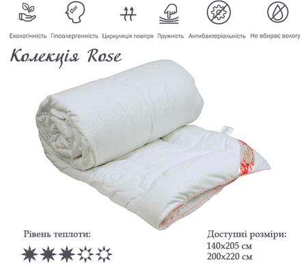 Фото Демисезонное одеяло Rose Руно Волокна Розы Белое