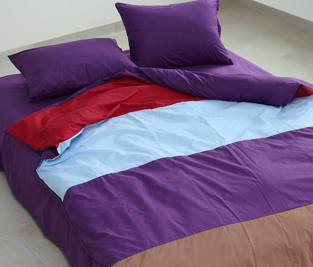 Фото Комплект постільної білизни ТМ Tag Ранфорс 100% Бавовна Color Mix Фіолетовий CM-R02