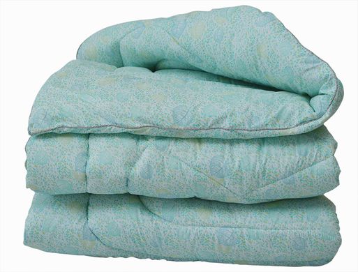 Фото Пуховое одеяло + 2 подушки 50х70 Tag Лебяжий Пух Listok Blue