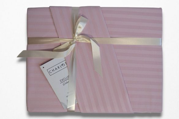 Фото Комплект постільної білизни Charlotte Stripe Satin Pudra хм41217