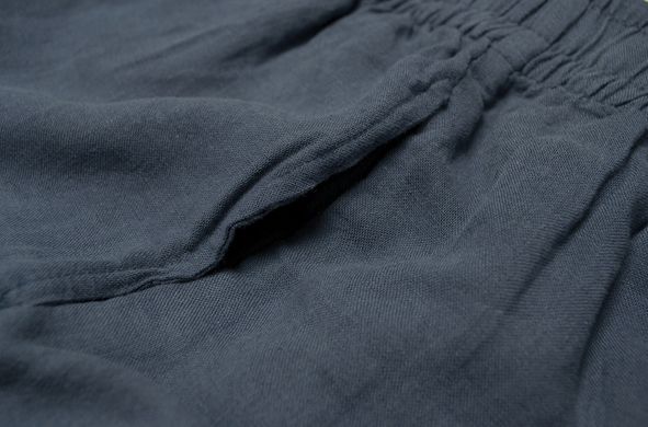 Фото Женские синие шорты из льна Bruma Оversize