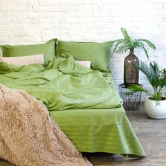 Фото Комплект постельного белья Viluta Tiare Сатин Страйп 74 Зеленый