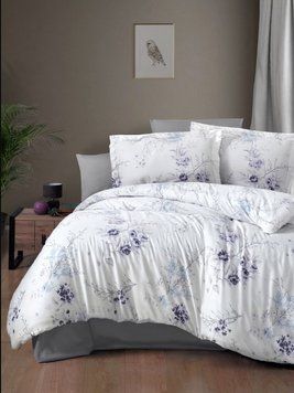 Фото Постельное белье First Choice Сатин Люкс 100% Хлопок Leena Lilac