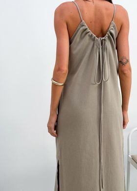 Фото Женское льняное платье макси с карманами Athena Корда